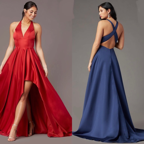 Dave & Johnny Dresses & Skirts - PromGirl | high-low satin prom/evening/bridesmaid/military ball gown/dress